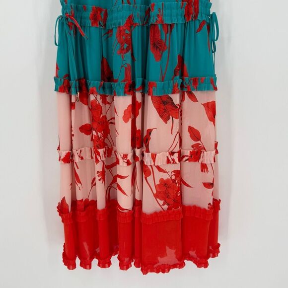 Ted Baker London Camelis Fantasia Midi Dress Sleeveless Women 1 Floral Turquoise - Picture 3 of 15